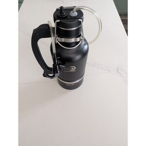 Drink Tank Kegulator Beer Dispenser or Carbonation Top for Growlers. Black 64oz